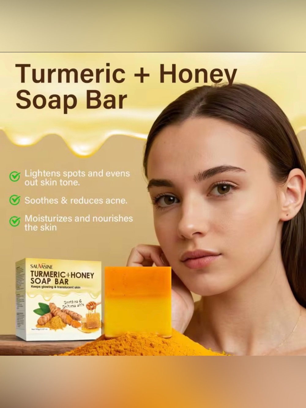 Turmeric + Honey Soap Bar — Golden Yellow